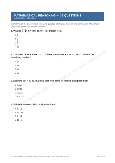 Questions preview