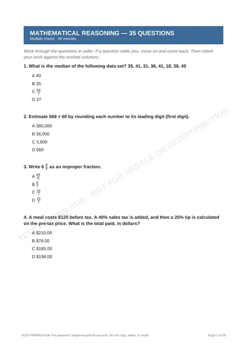 Questions preview