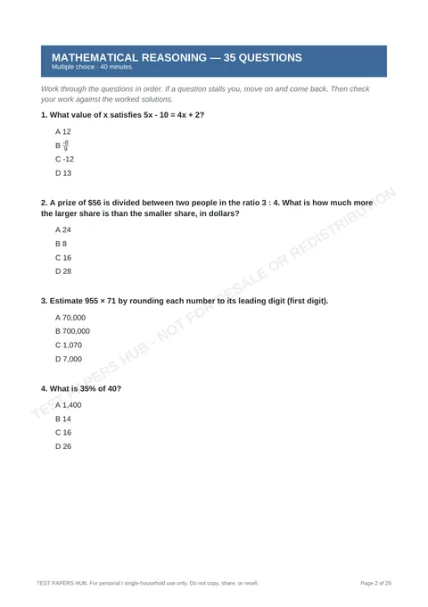 Questions preview