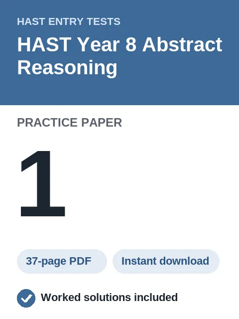HAST Year 8 Abstract Reasoning Practice Paper 1