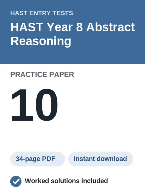 HAST Year 8 Abstract Reasoning Practice Paper 10