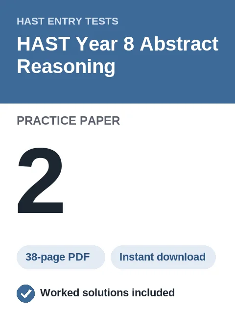 HAST Year 8 Abstract Reasoning Practice Paper 2