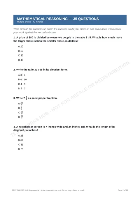 Questions preview
