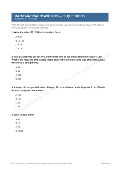 Questions preview