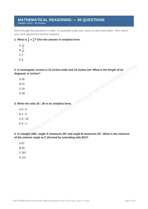 Questions preview
