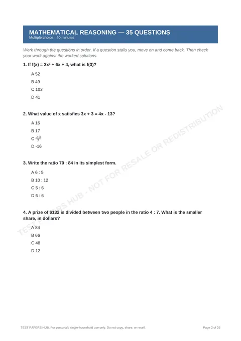 Questions preview