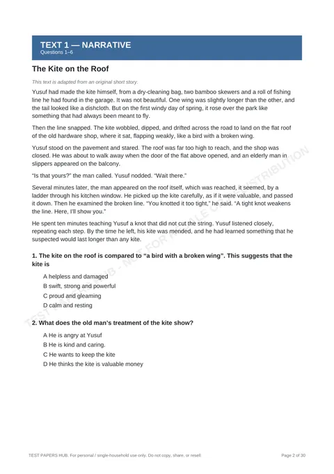 Questions preview