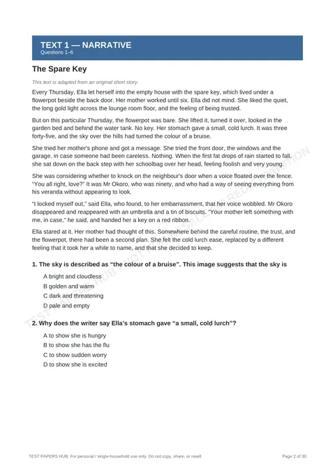 Questions preview