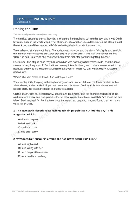 Questions preview