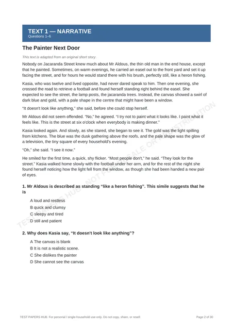 Questions preview