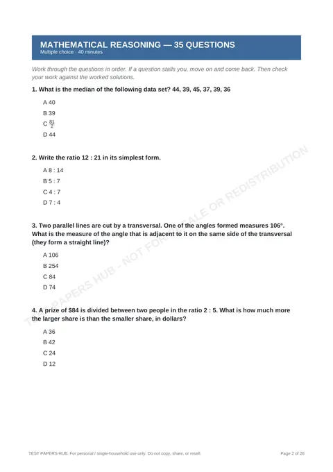 Questions preview