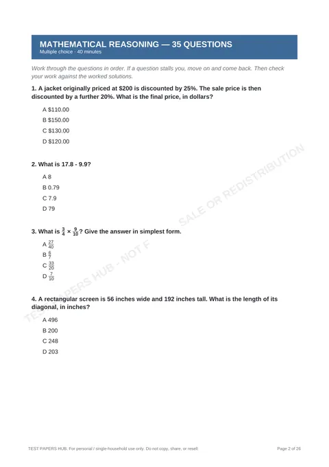Questions preview