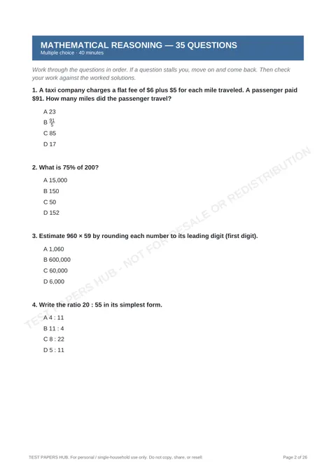 Questions preview