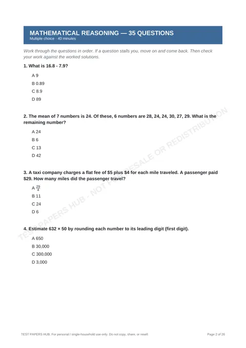 Questions preview