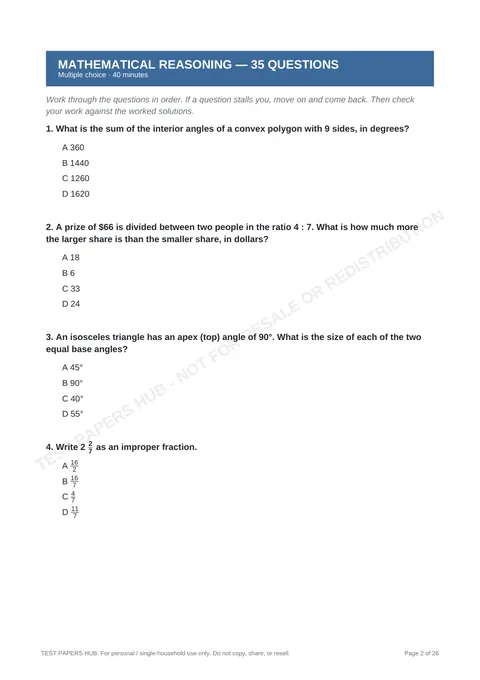 Questions preview
