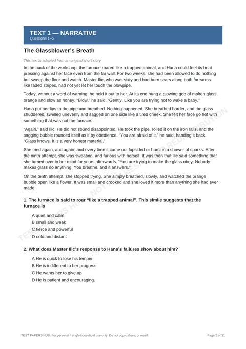Questions preview