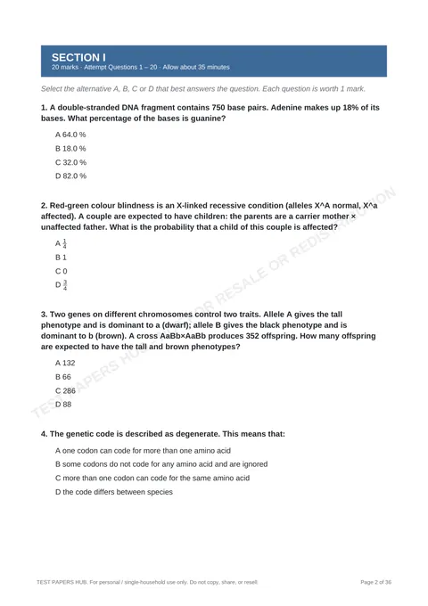 Questions preview