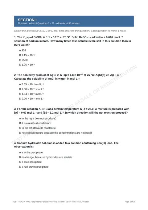 Questions preview