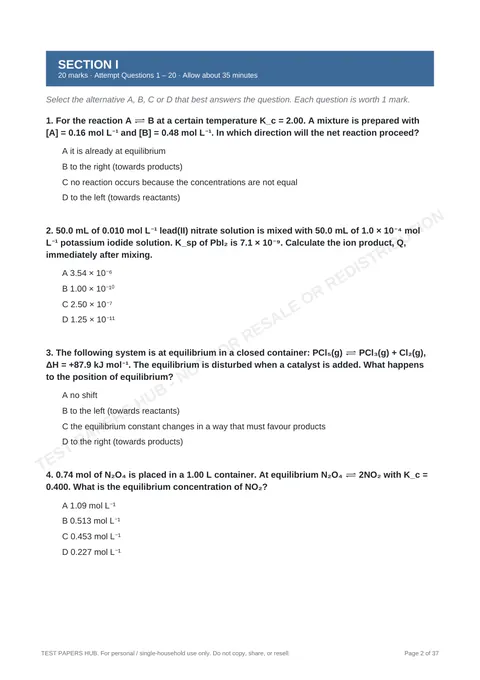 Questions preview