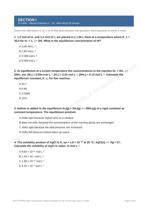 Questions preview