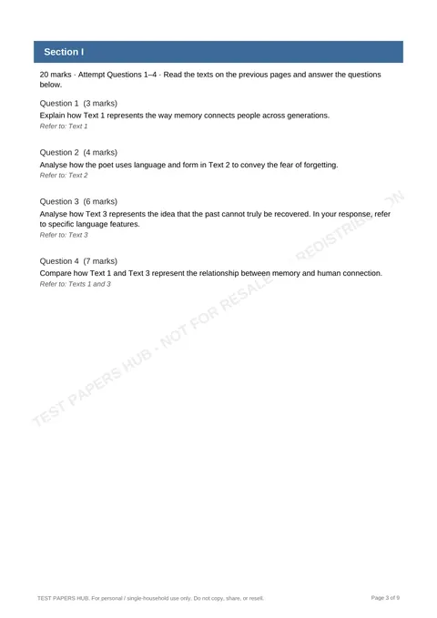 Questions preview
