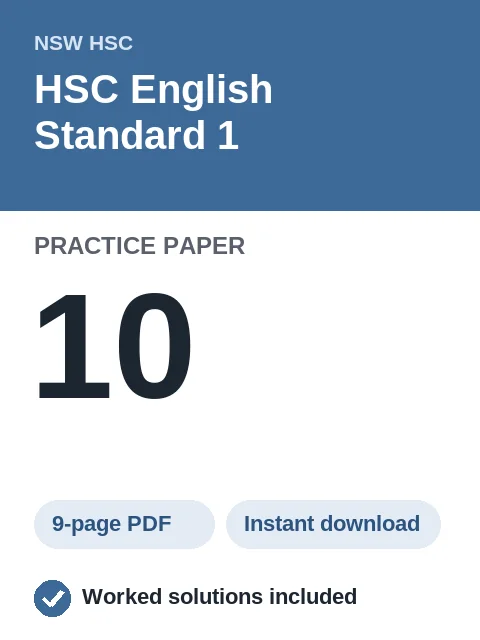 HSC English Standard 1 Practice Paper 10