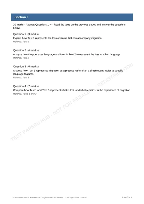 Questions preview