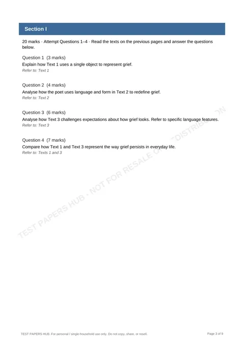 Questions preview