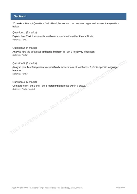 Questions preview