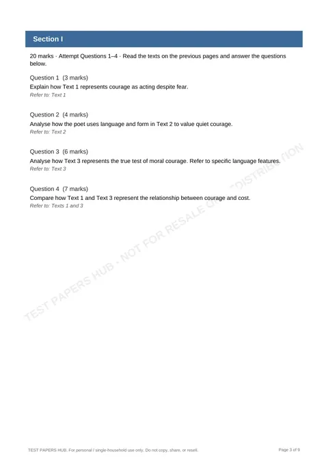 Questions preview