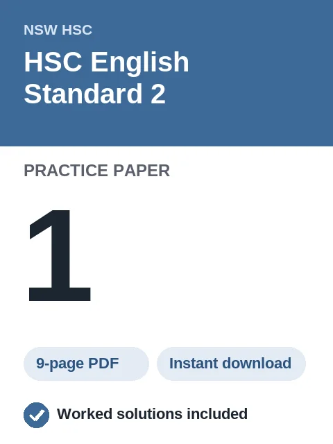 HSC English Standard 2 Practice Paper 1