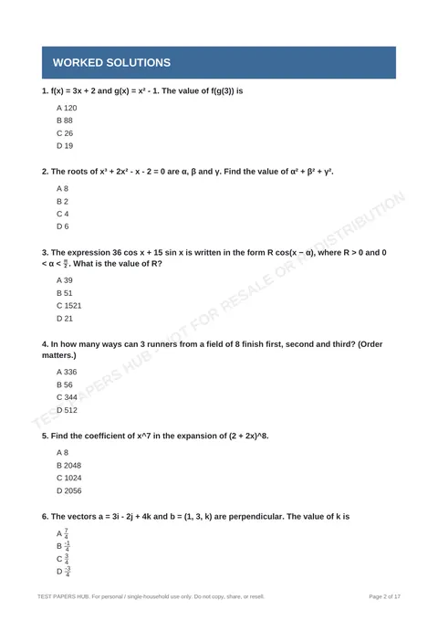 Questions preview