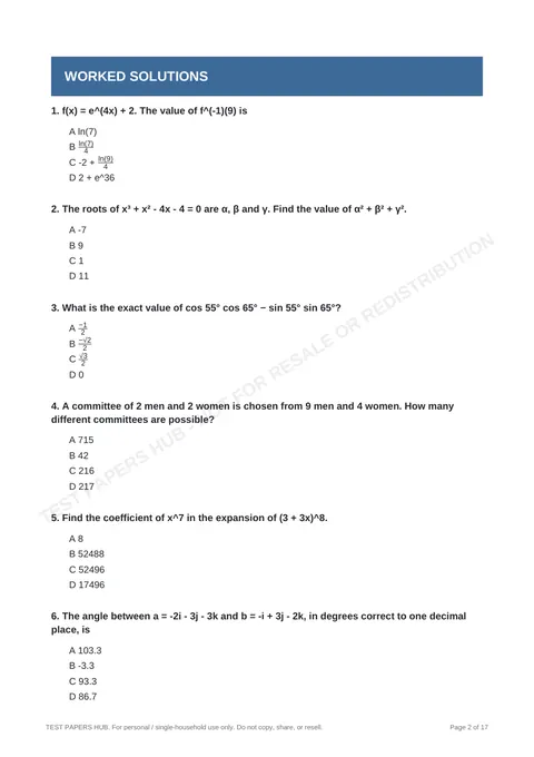 Questions preview