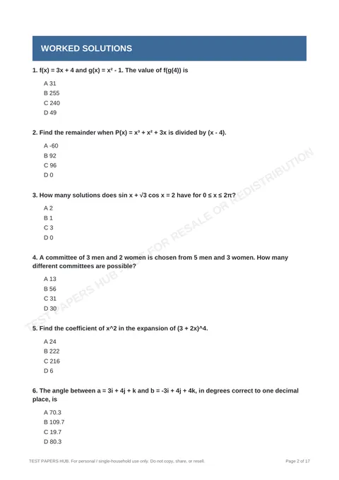 Questions preview