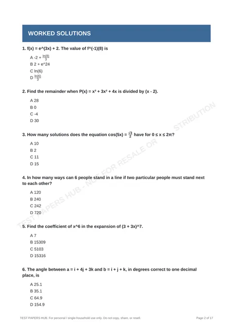 Questions preview