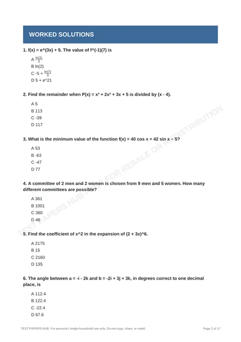Questions preview