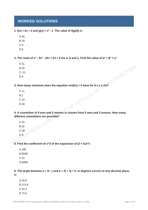 Questions preview