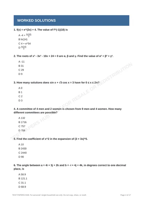 Questions preview