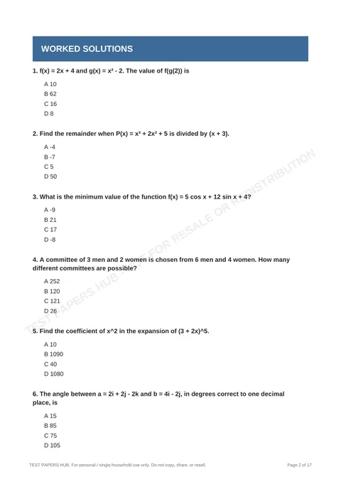 Questions preview