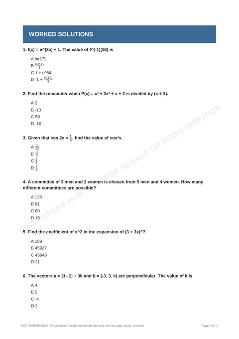 Questions preview