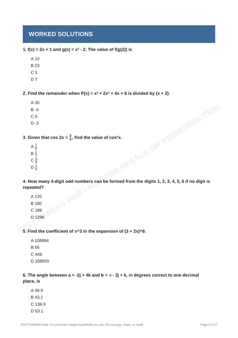 Questions preview