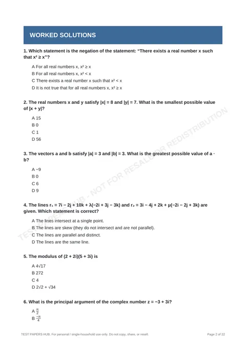Questions preview