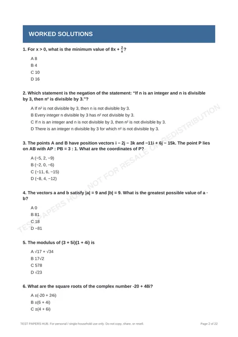 Questions preview