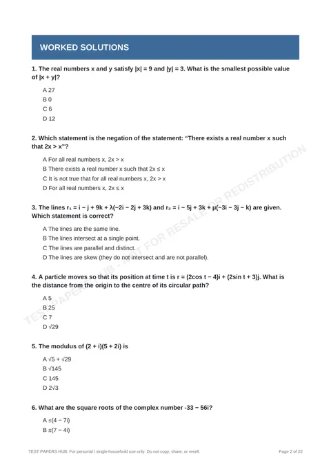 Questions preview
