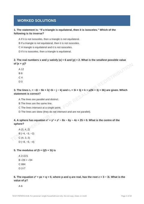 Questions preview