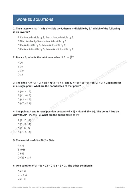 Questions preview