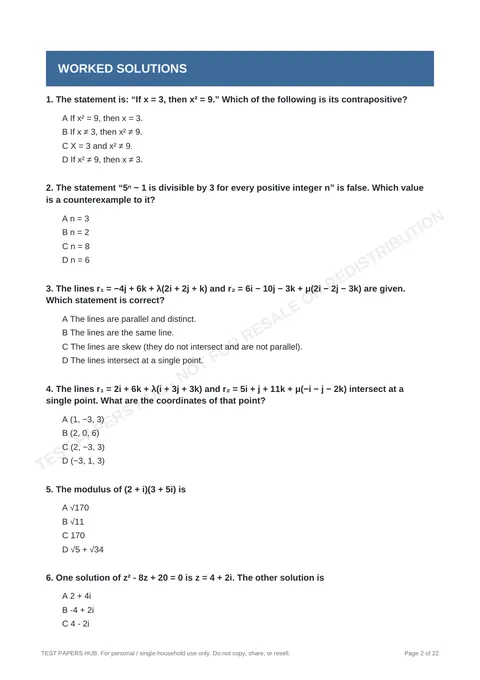 Questions preview