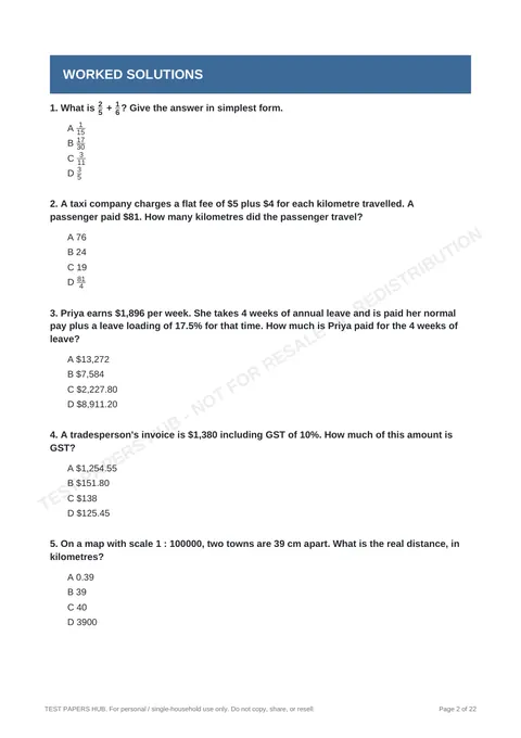 Questions preview