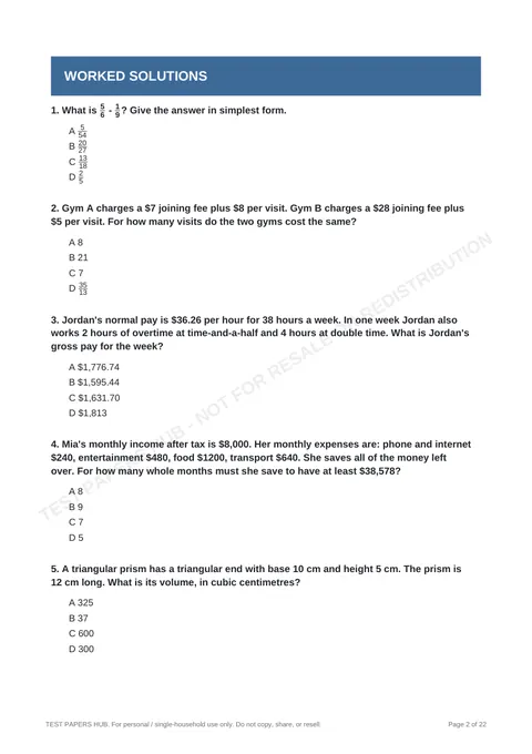 Questions preview