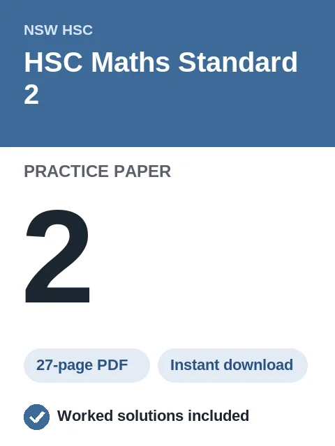 HSC Maths Standard 2 Practice Paper 2